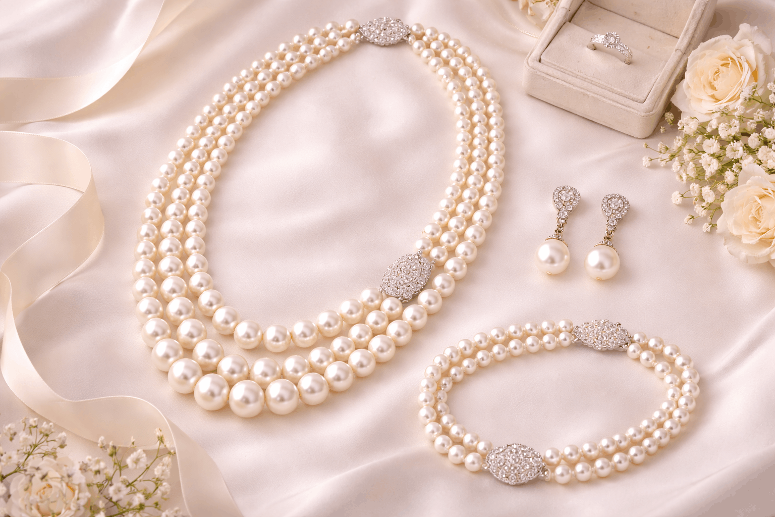 pearlsonly-blog-115-image-8-pearl - Στυλ κολιέ μαργαριταριών με άλλα κοσμήματα νύφης - Κοσμήματα μαργαριταριών - pearlsonly