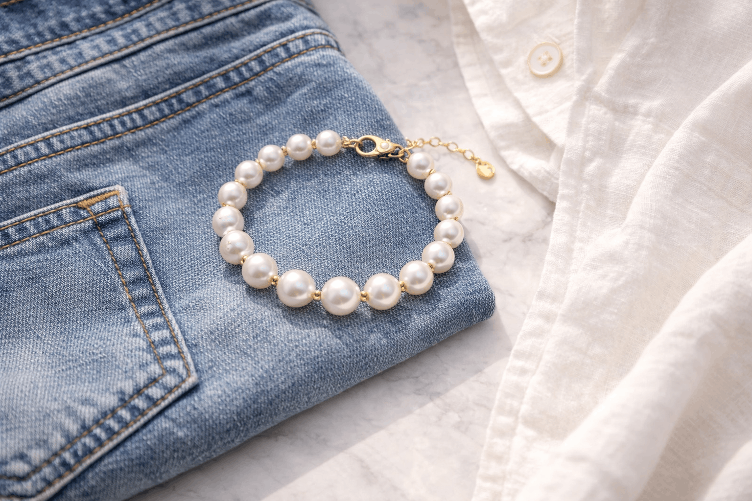 07. Styling βραχιολιών μαργαριταριών Thomas Sabo